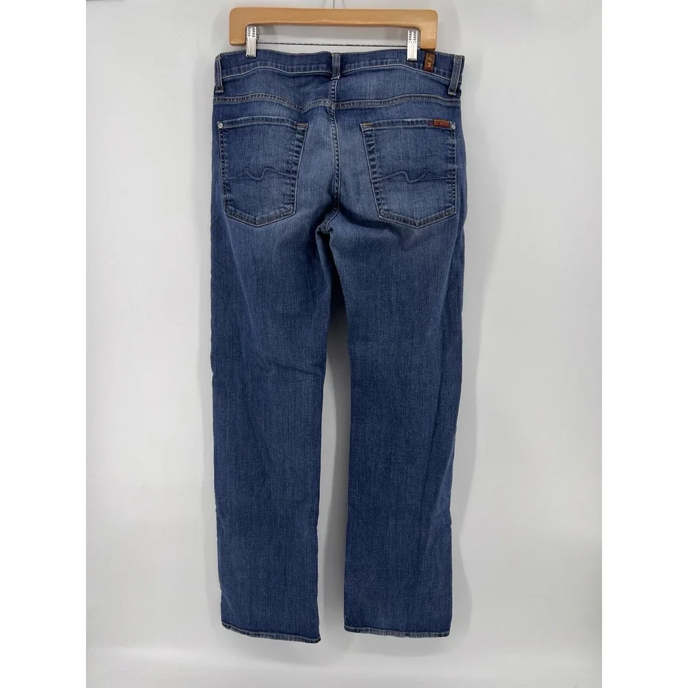 7 For All Mankind Jeans Mens 33x33 Blue Austyn Straight Leg Relaxed Fit Stretch